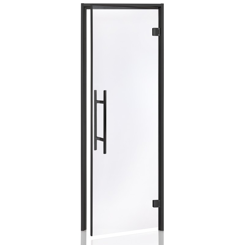 Porte spéciale hammam, cadre aluminum, verre 8mm