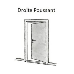 Porte Premium, cadre alu NOIR, verre Gris