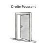 Porte Premium, cadre alu NOIR, verre Gris