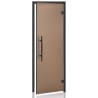 Porte gamme PREMIUM, cadre noir, verre Bronze mat 8mm