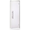 Porte gamme PREMIUM, cadre aluminium satiné, verre MAT 8mm